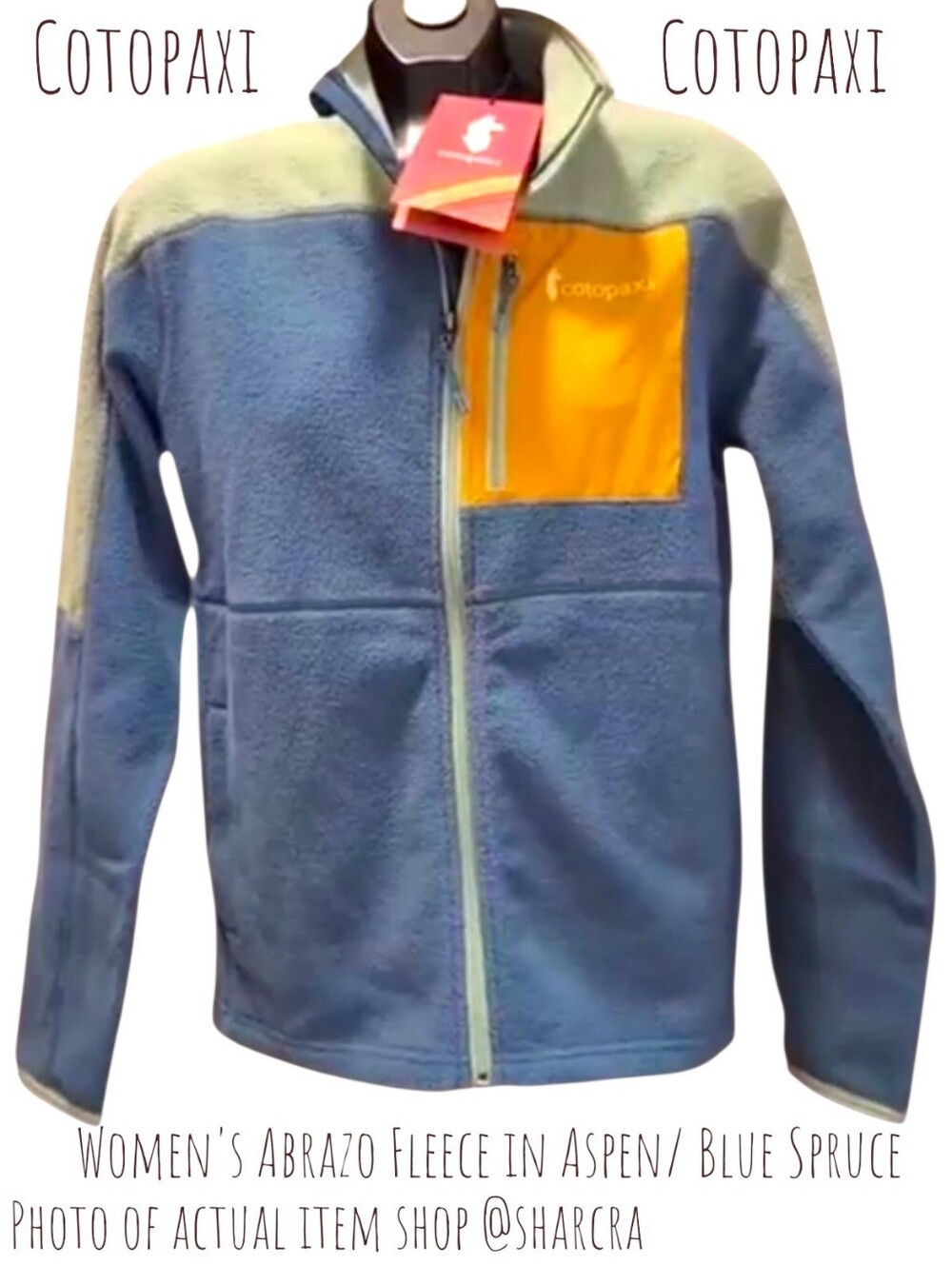 Cotopaxi Women's Abrazo Fleece in Aspen Blue Spruce Full Zip Outdoorsy Jacket S